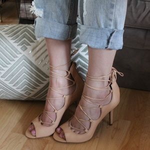 Vince Camuto (worn twice) lace-up heels